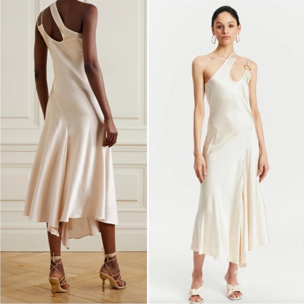 Cult Gaia Gwenyth Asymmetric Silk Dress Size M